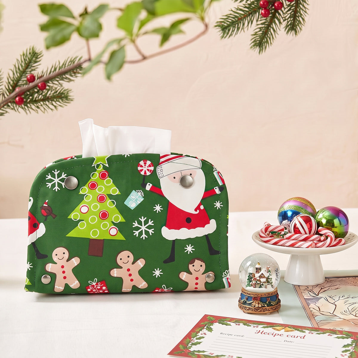 Aubliss 8pcs Fat Quarter Fabric Bundles -Christmas Santa & Snowman-20' x 20'