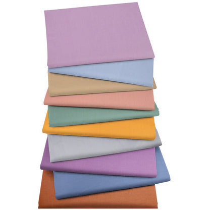 Aubliss 10pcs Fat Quarter Fabric Bundles -Solid Color-20' x 20'