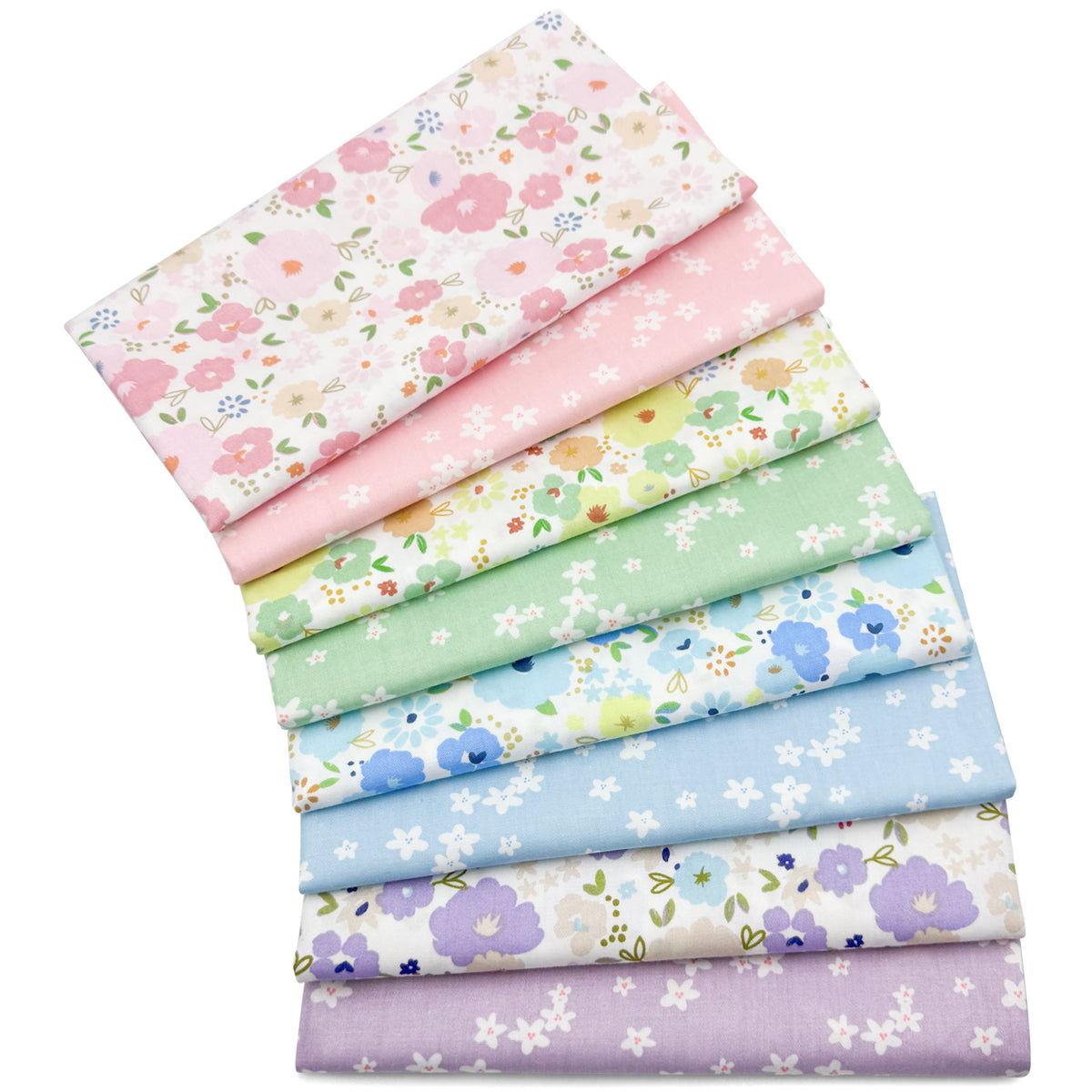 Aubliss 8pcs Fat Quarter Fabric Bundles -Pastel-20' x 20'