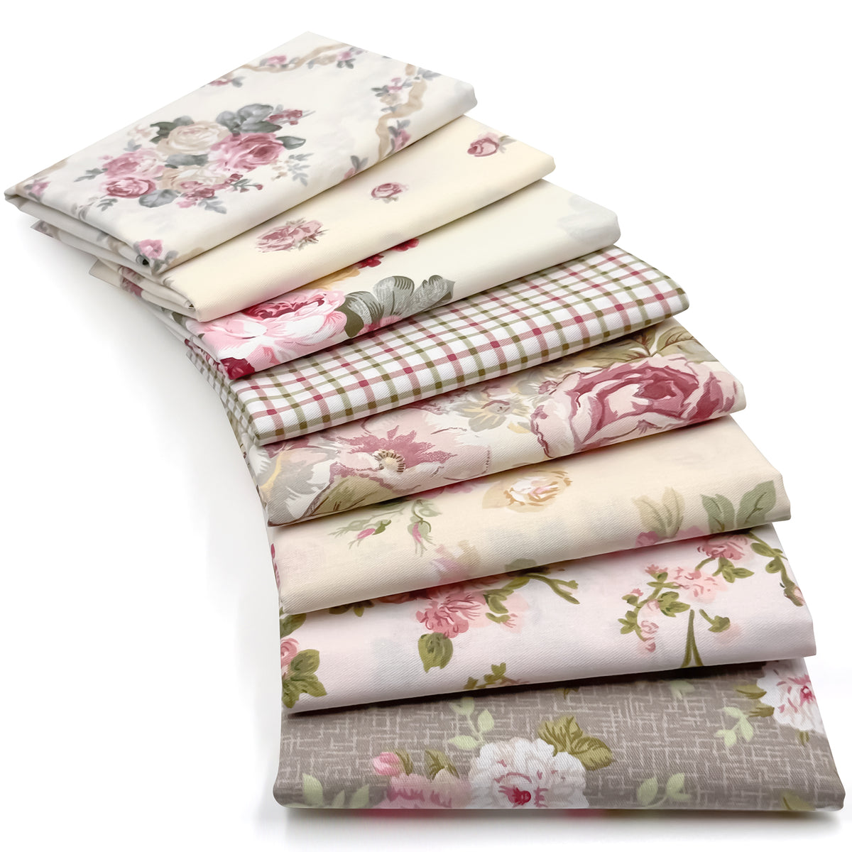 Aubliss 8pcs Fat Quarter Fabric Bundles -Vintage Floral-20' x 20'