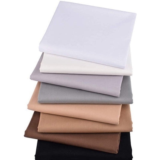 Aubliss 8pcs Fat Quarter Fabric Bundles -Solid Color-20' x 20'