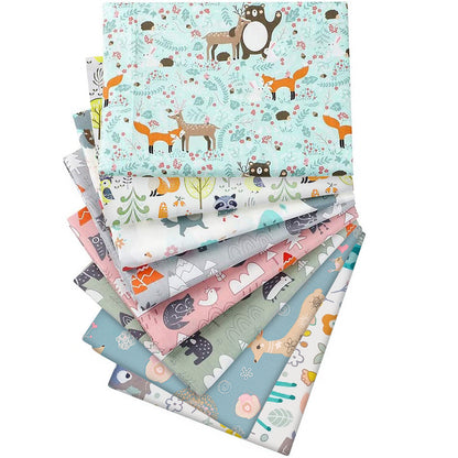 Aubliss 8pcs Fat Quarter Fabric Bundles -Forest-20' x 20'