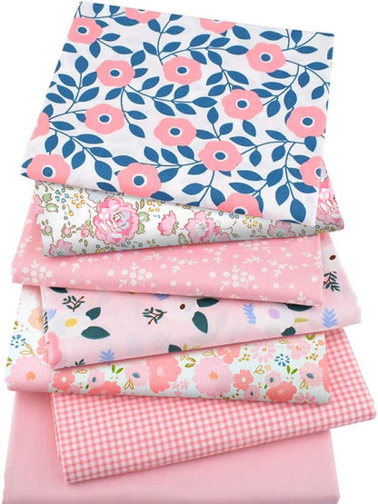 Aubliss 50pcs Fat Quarter Fabric Bundles -Floral-10' x 10'