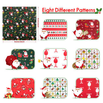 Aubliss 8pcs Fat Quarter Fabric Bundles -Christmas-20' x 20'