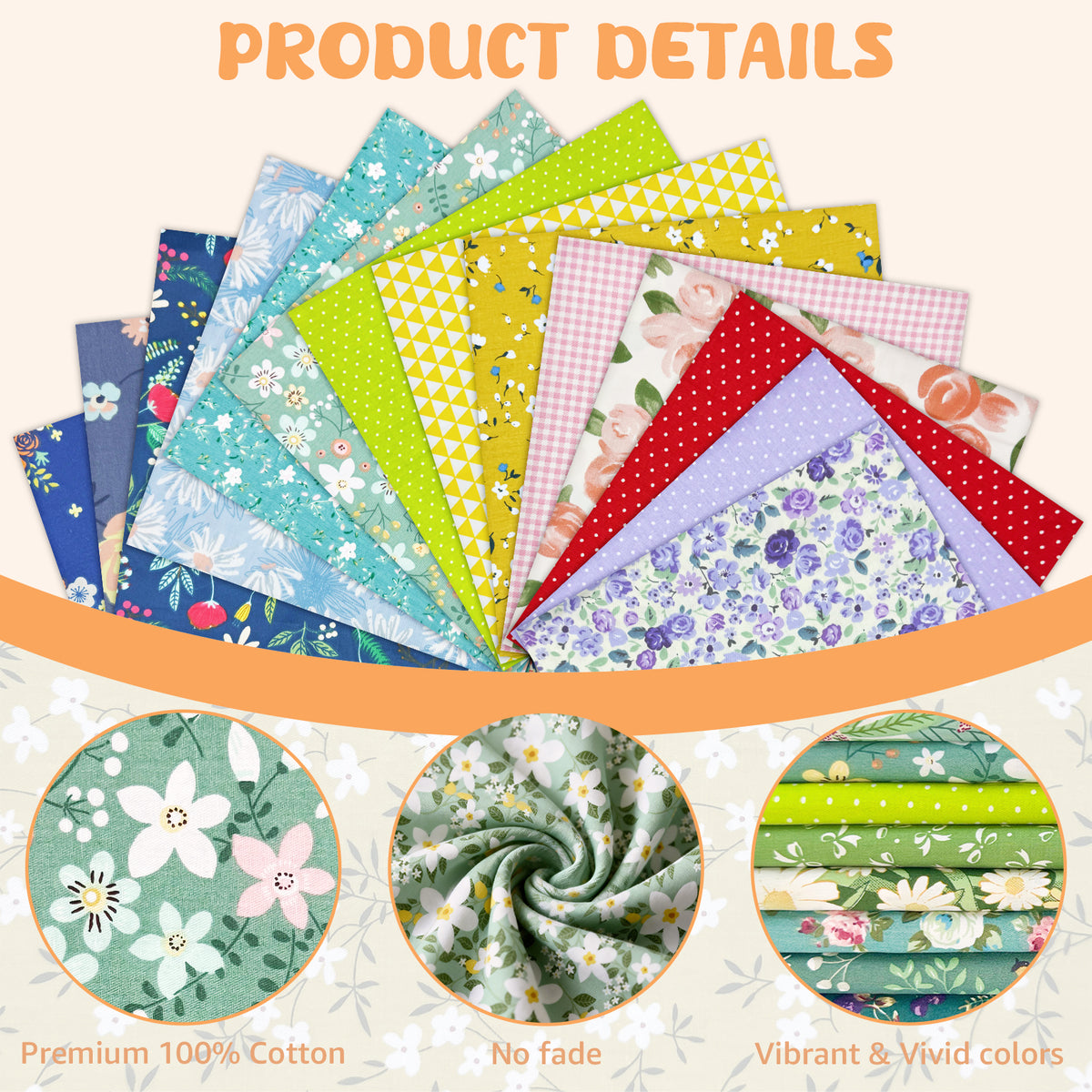 Aubliss Fat Quarter Fabric Bundles -Assorted Prints