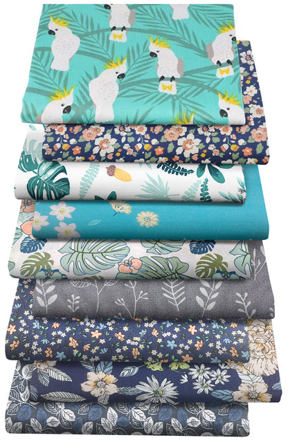 Aubliss 50pcs Fat Quarter Fabric Bundles -Floral-10' x 10'