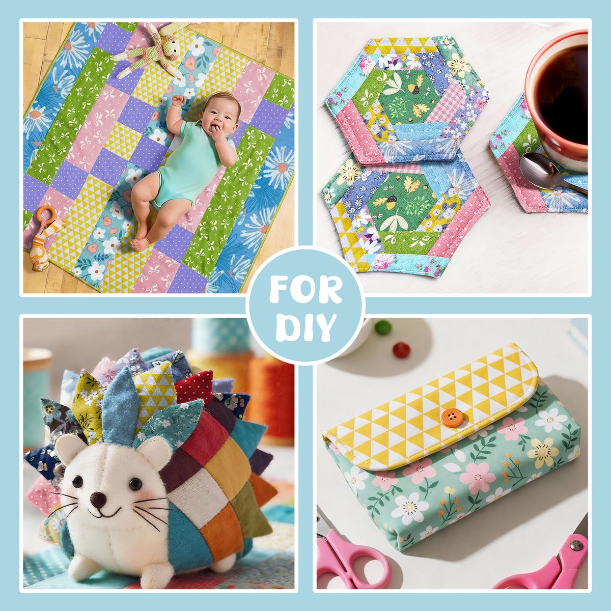 Aubliss Fat Quarter Fabric Bundles -Assorted Prints