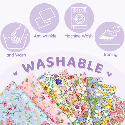 Aubliss 8pcs Fat Quarter Fabric Bundles -Ditsy Floral-20' x 20'