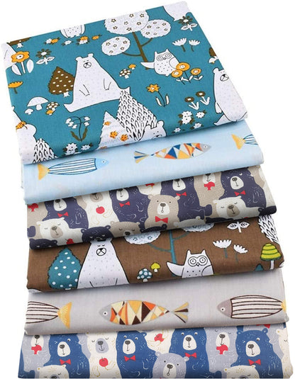 Aubliss 50pcs Fat Quarter Fabric Bundles -Floral-10' x 10'