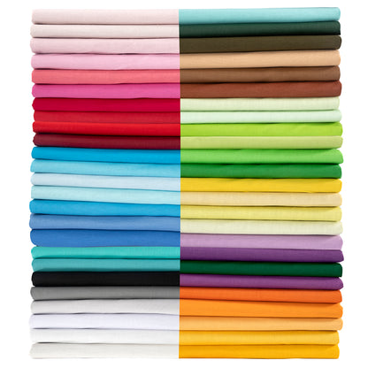 Aubliss 50pcs 100% Cotton Fabric Bundle 8" x 8" PreCut Fat Squares Sheets
