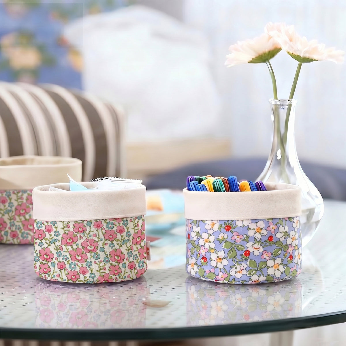 Aubliss 8pcs Fat Quarter Fabric Bundles -Ditsy Floral-20' x 20'